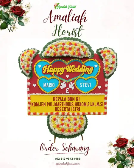 Papan Bunga Pernikahan Sikayu